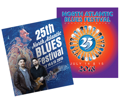 Souvenir labels for North Atlantic Blues Festival 2018